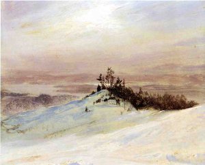 Winter on the Hudson River Near Catskill, New York