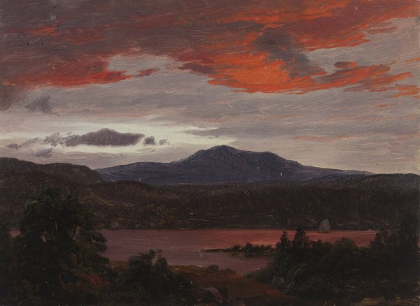 Turner Pond with Pomola Peak and Baxter Peak, Maine