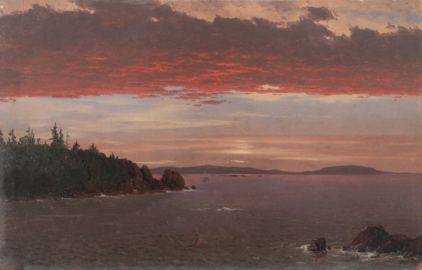 Schoodic Peninsula from Mount Desert at Sunrise