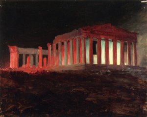 Parthenon, Athens, from the Northwest (Illuminated Night View)